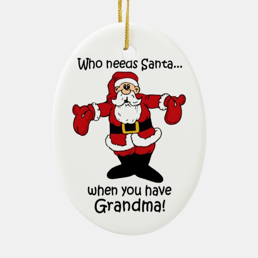 Funny Kerstornament Keramisch Ornament (Achterkant)