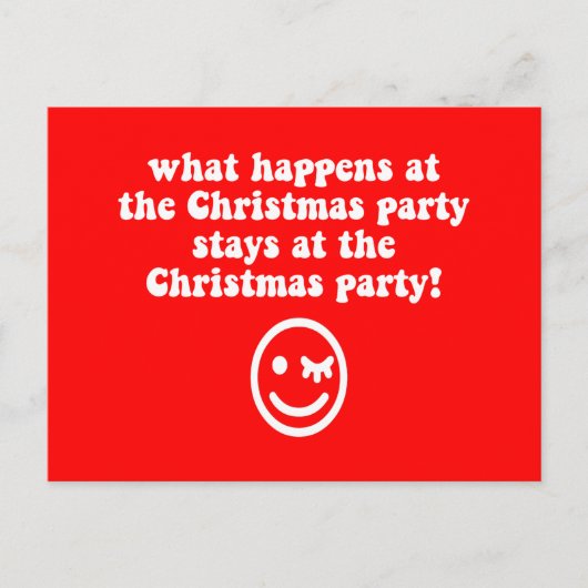 Funny kerstparty feestdagenkaart (Voorkant)