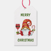 Funny Kerstparty Gnome Cadeaulabel (Voorkant)