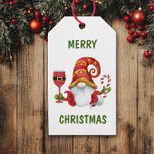 Funny Kerstparty Gnome Cadeaulabel