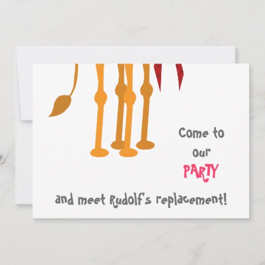 Funny Kerstparty Invitation Card (Camel) Kaart (Voorkant)