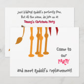 Funny Kerstparty Invitation Card (Camel) Kaart (Voorkant / Achterkant)