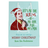 Funny Kerstparty Retro Rum Adult Holiday Medium Cadeauzakje (Achterkant)