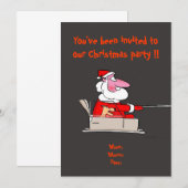 Funny kerstparty uitnodiging (Voorkant / Achterkant)