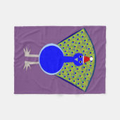 Funny Kerstpauw Fleece Deken (Voorkant (Horizontaal))