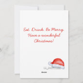 Funny Kerstpinguins Waterverf Feestdagenkaart (Achterkant)