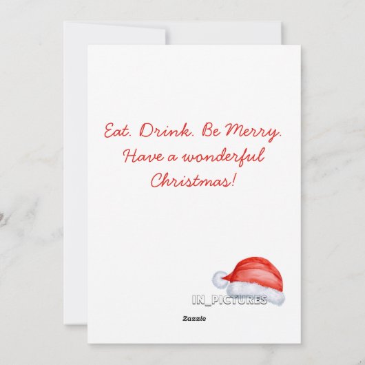 Funny Kerstpinguins Waterverf Feestdagenkaart (Achterkant)