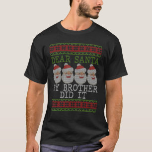 Funny Kerstpyjama Beste Santa Mijn broer T-shirt