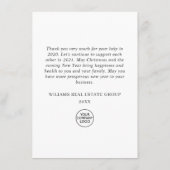 Funny Kerstreindeer Corporate Holiday Bedankkaart (Achterkant)