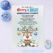 Funny Kerstreindeer Holiday Flyer (Enkel)