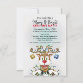 Funny Kerstreindeer Holiday Kaart (Voorkant)