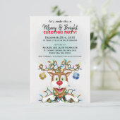 Funny Kerstreindeer Holiday Kaart (Staand voorkant)