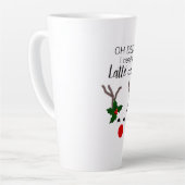 Funny Kerstrendiermoderne Latte Mok (Linkerhoek)