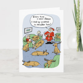 Funny kerstrendierse Cartoon - Fleece Navidad Feestdagen Kaart