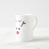 Funny Kerstrode nose rennierrode uit Porselein Kop (Voorkant rechts)