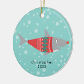 Funny Kerstshaak Keramisch Ornament (Links)