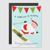 Funny Kerstski Holiday-kaarten (Voorkant / Achterkant)