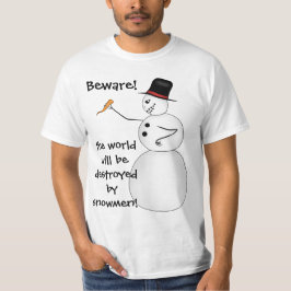 Funny Kerstsneeuwman T-shirt