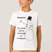Funny Kerstsneeuwman T-shirt (Voorkant)