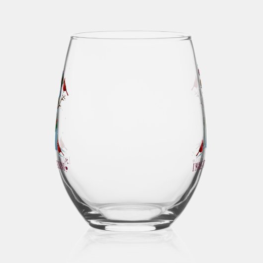 Funny Kerstsnewman Holiday Wijnglas Zonder Voet (Links)