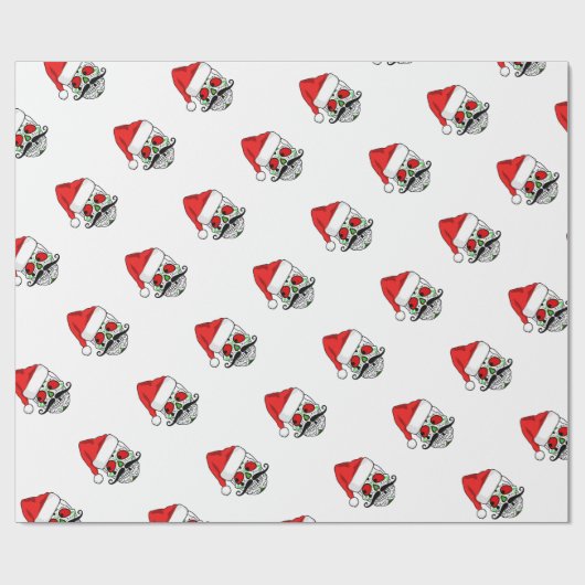 Funny kerstSugar Skull Cadeaupapier (Vlak)