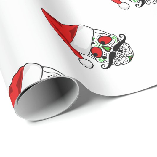 Funny kerstSugar Skull Cadeaupapier (Rol Hoek)