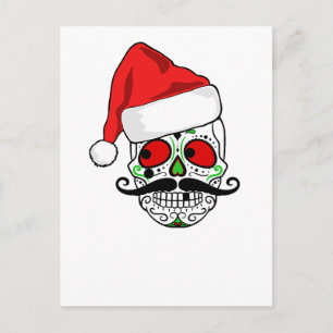 Funny kerstSugar Skull Feestdagenkaart