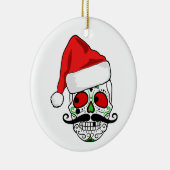 Funny kerstSugar Skull Keramisch Ornament (Rechts)