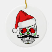Funny kerstSugar Skull Keramisch Ornament (Voorkant)