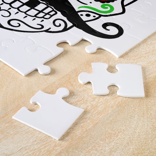 Funny kerstSugar Skull Legpuzzel (Zijkant)