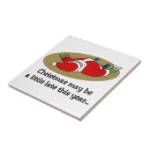 Funny Kerstteile Trivet Tegeltje (Zijkant)