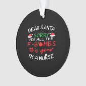 Funny Kerstverpleegster Ornament (voorkant)