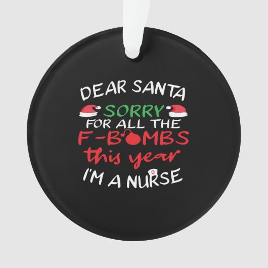 Funny Kerstverpleegster Ornament (voorkant)