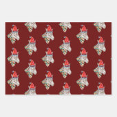 Funny kerstZebra Trio Inpakpapier Vel (Voorkant 2)