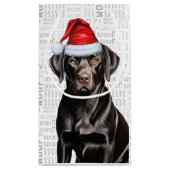 Funny Kerstzwarte lababrador Retriever Klein Cadeauzakje (Achterkant)