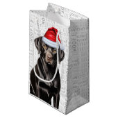 Funny Kerstzwarte lababrador Retriever Klein Cadeauzakje (Voorkant Gekanteld)
