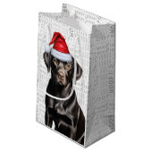 Funny Kerstzwarte lababrador Retriever Klein Cadeauzakje (Achterkant Gekanteld)
