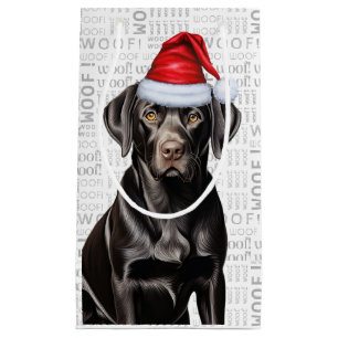 Funny Kerstzwarte lababrador Retriever Klein Cadeauzakje
