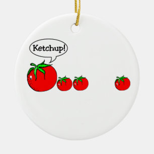 Funny Ketchup Joke Ornament
