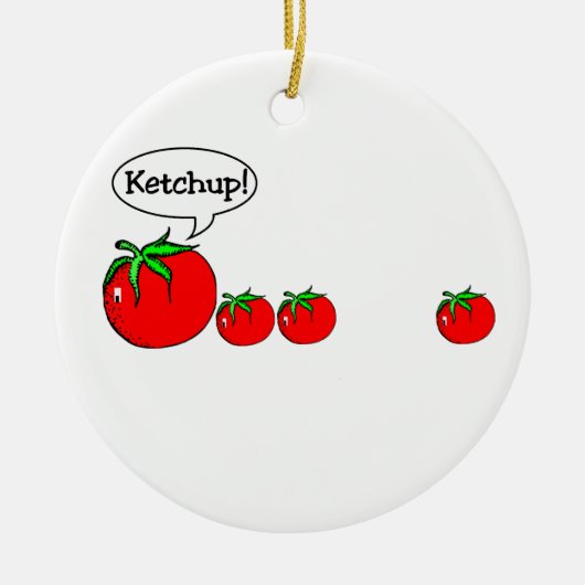 Funny Ketchup Joke Ornament (Voorkant)