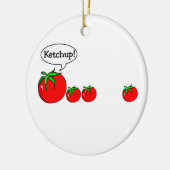Funny Ketchup Joke Ornament (Links)