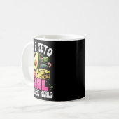 Funny Keto Gift - I'm A Carbie Girl In A Keto Worl Koffiemok (Voorkant links)