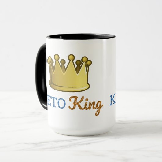 Funny Keto King Crown Mok (Voorkant links)