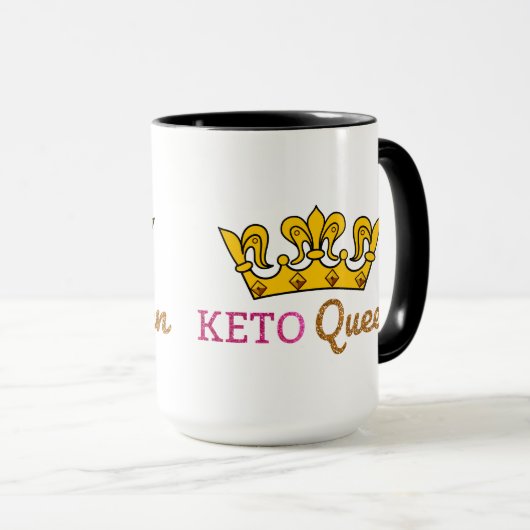 Funny Keto Queen Crown Mok (Voorkant rechts)