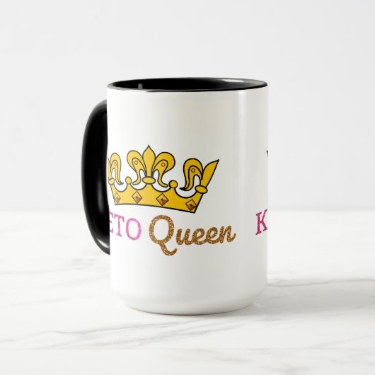 Funny Keto Queen Crown Mok (Voorkant links)