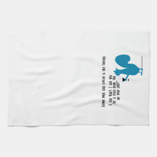 Funny keukenhanddoek met eekhoorn en drink