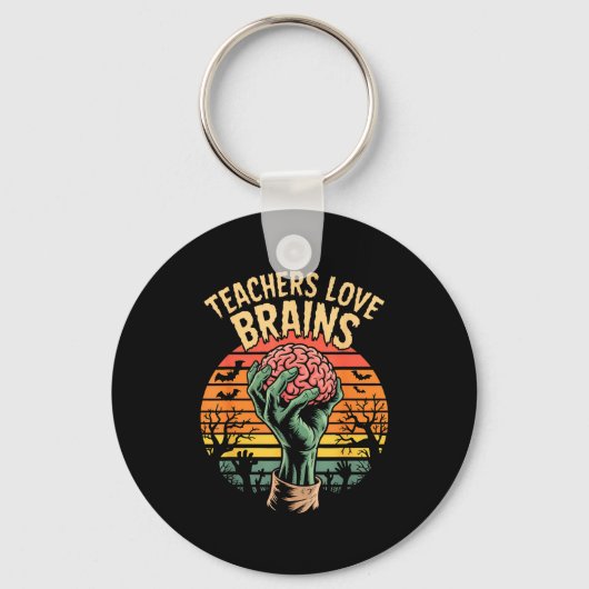 Funny Key Quote All Teachers Love Brains Cool Hall Sleutelhanger (Voorkant)