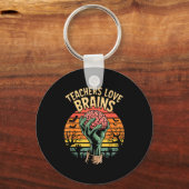 Funny Key Quote All Teachers Love Brains Cool Hall Sleutelhanger (Voorkant)