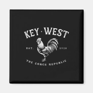 Funny Key West Haan Kip Sunrise Vissen Sur Magneet