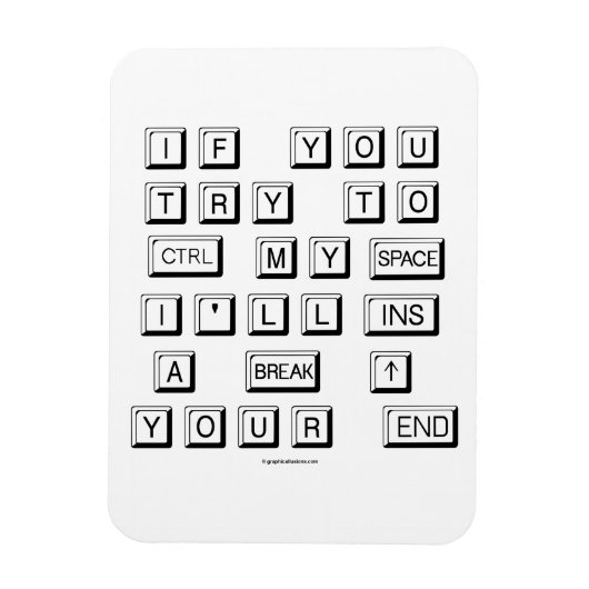 Funny Keyboard Magneet (Verticaal)